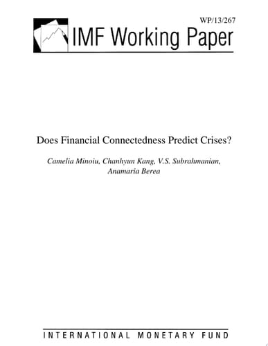 Does Financial Connectedness Predict Crises?