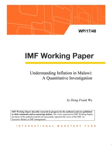Understanding Inflation in Malawi A Quantitative Investigation