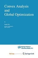 Convex Analysis and Global Optimization