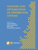 Analysis and Optimization of Differential Systems IFIP TC7 / WG7.2 International Working Conference on Analysis and Optimization of Differential Systems, September 10–14, 2002, Constanta, Romania