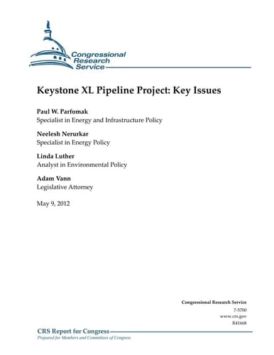Keystone XL Pipeline Project Key Issues