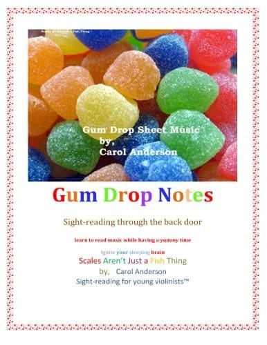 Gum Drop Sheet Music Sight-Reading for Young Violinists