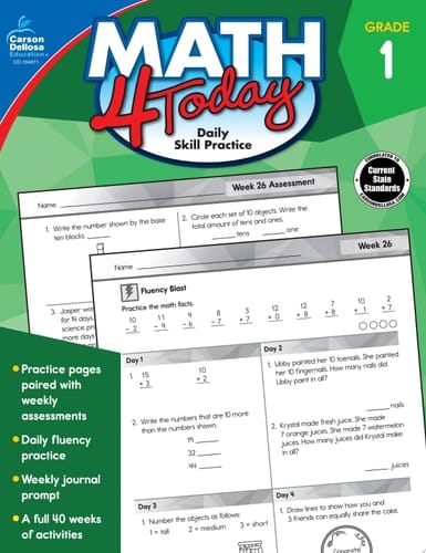 Math 4 Today, Grade 1
