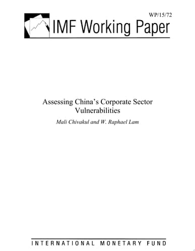 Assessing China’s Corporate Sector Vulnerabilities