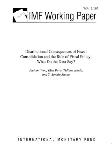 Distributional Consequences of Fiscal Consolidation and the Role of Fiscal Policy What Do the Data Say?