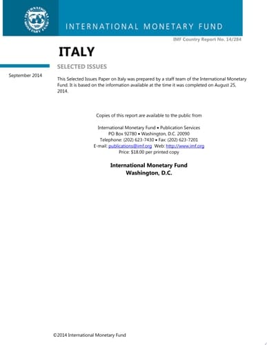 Italy Selected Issues