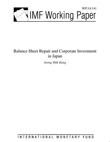 Balance Sheet Repair and Corporate Investment in Japan