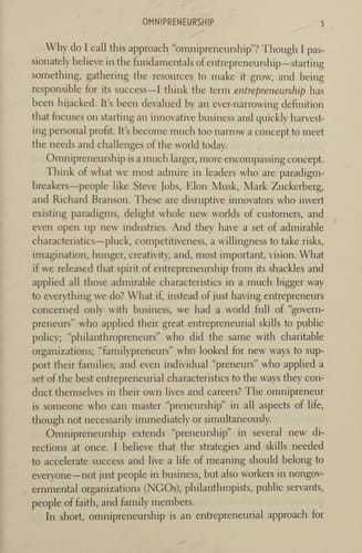 Omnipreneurship An Organized Approach to Living a Life of Meaning