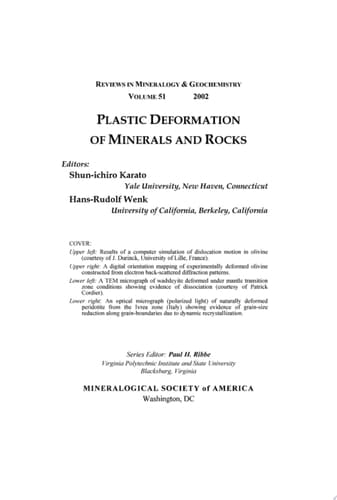 Plastic Deformation of Minerals and Rocks
