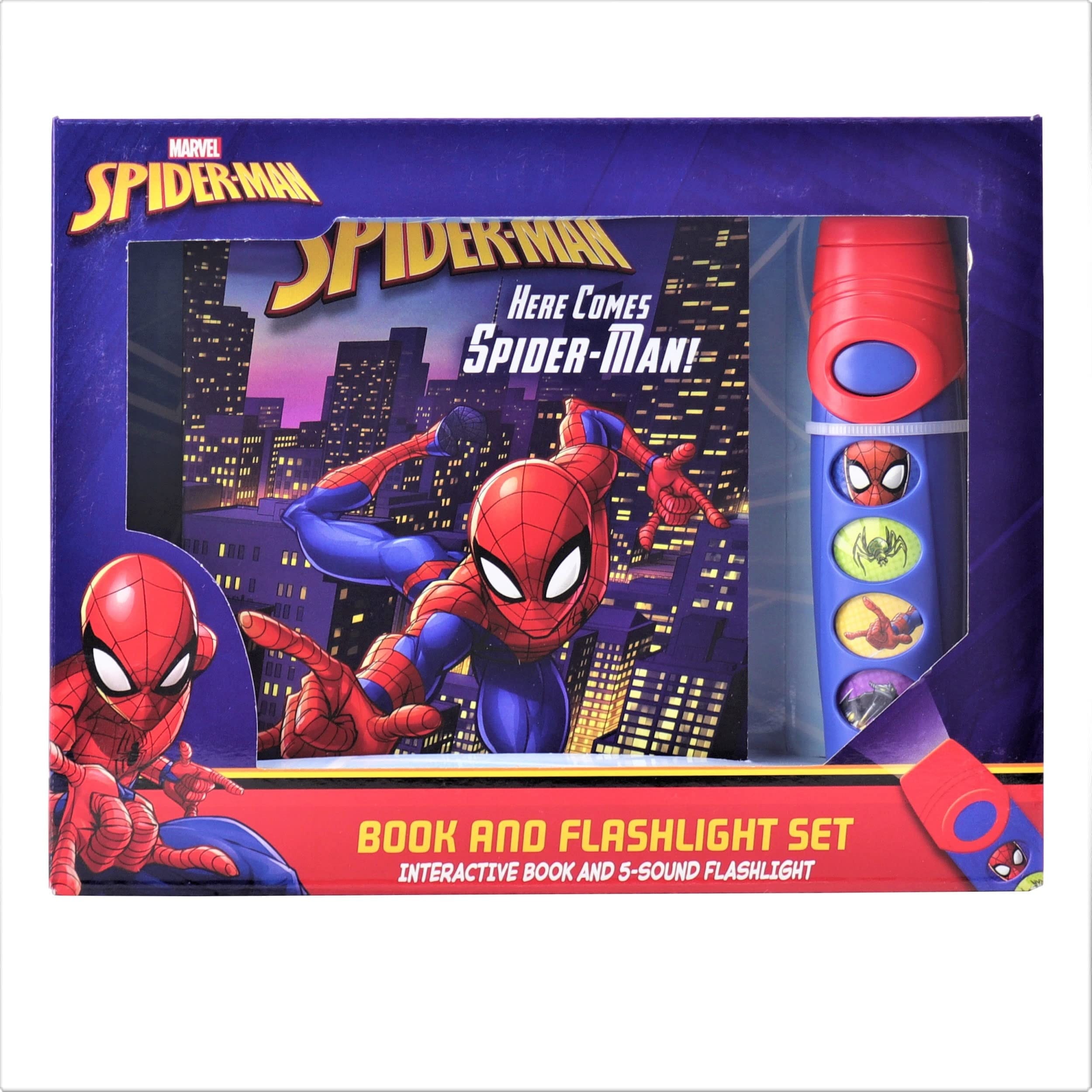 Marvel Spider-Man: Here Comes Spider-Man!: Book and Flashlight Set