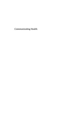 Communicating Health