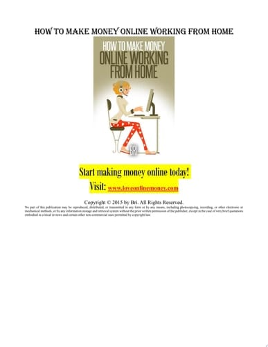 How to Make Money Online Working from Home