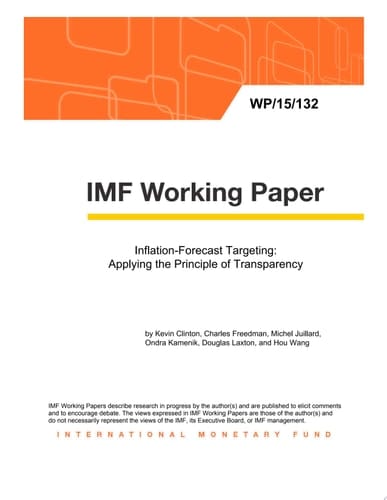 Inflation-Forecast Targeting Applying the Principle of Transparency