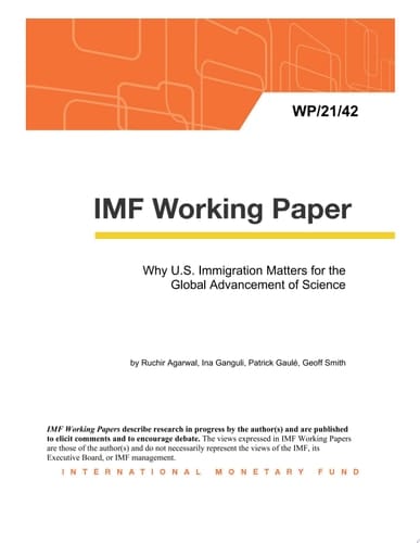 Why U.S. Immigration Matters for the Global Advancement of Science