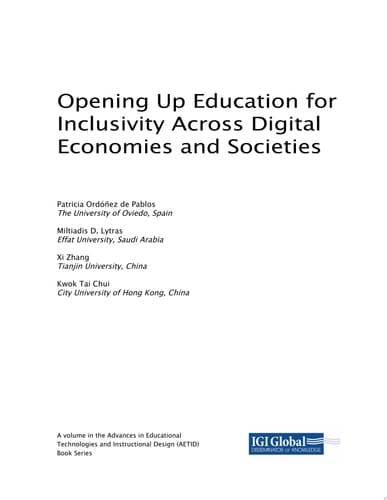 Opening Up Education for Inclusivity Across Digital Economies and Societies