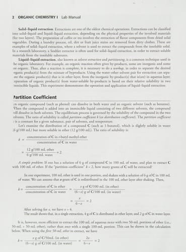Organic Chemistry I Lab Manual