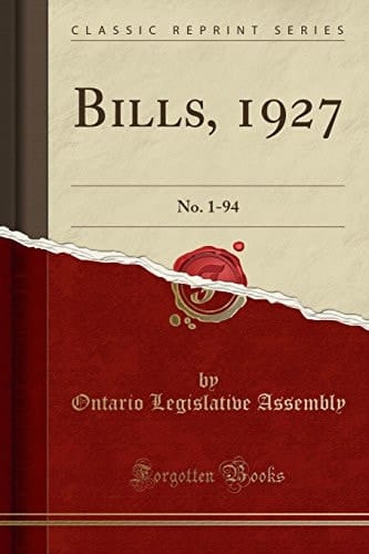 Bills, 1927 No. 1-94 (Classic Reprint)