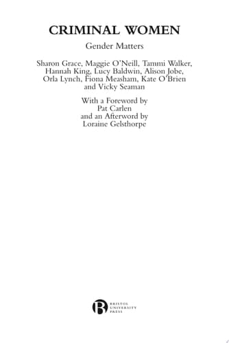 Criminal Women Gender Matters