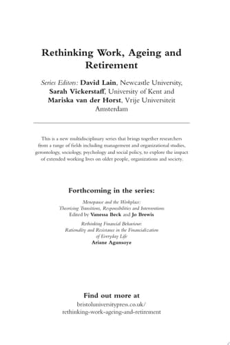 Older Workers in Transition European Experiences in a Neoliberal Era
