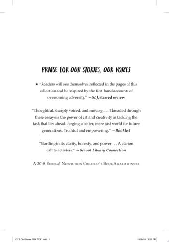 Our Stories, Our Voices 21 YA Authors Get Real About Injustice, Empowerment, and Growing Up Female in America