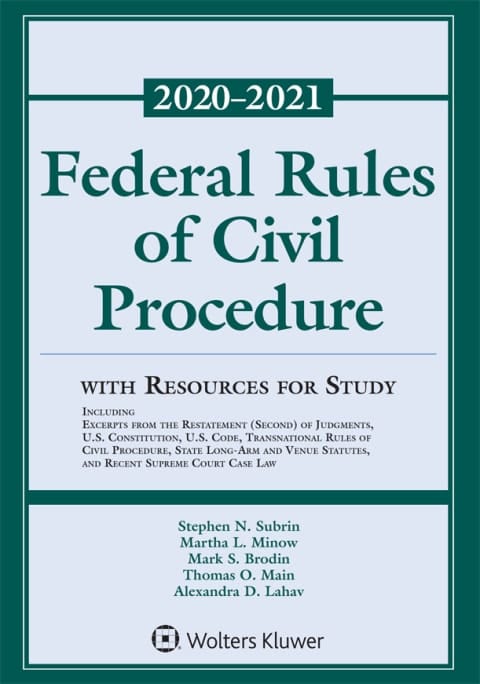 Federal Rules of Civil Procedure with Resources for Study: 2020-2021 Statutory Supplement (Supplements)