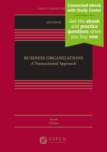 Business Organizations A Transactional Approach