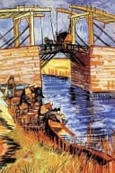 Vincent Van Gogh (Japonism) Langlois Bridge at Arles Watercolor Blank 150 Page Lined Journal for Your Thoughts, Ideas, and Inspiration