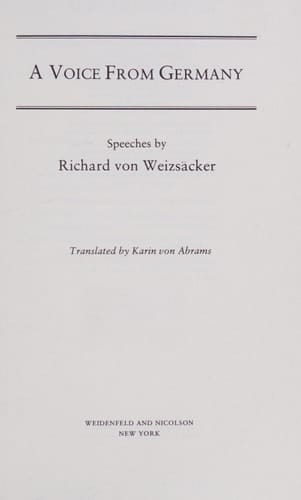 A Voice from Germany