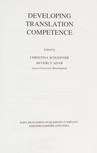 Developing Translation Competence