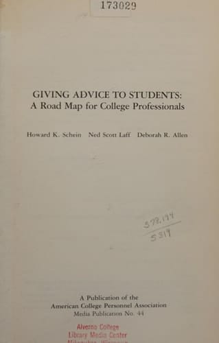 Giving Advice to Students A Road Map for College Professionals