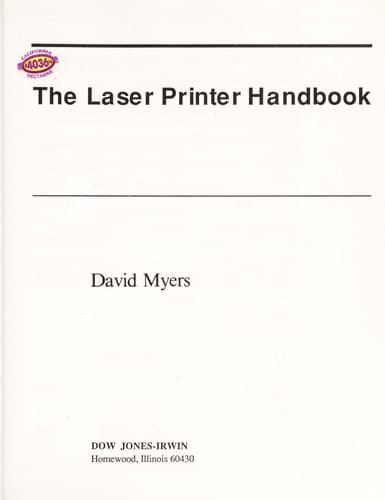 The Laser Printer Handbook