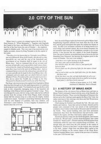 Cities of Middle-earth A Fantasy Game City Supplement. Minas Tirith