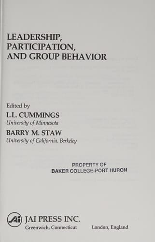 Leadership, Participation, and Group Behavior