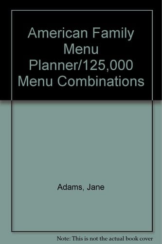 American Family Menu Planner