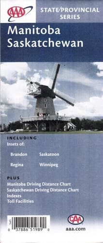 Manitoba, Saskatchewan: Including Brandon, Regina, Saskatoon, Winnipeg: Plus Manitoba Driving Distance Chart ... Toll Facilities