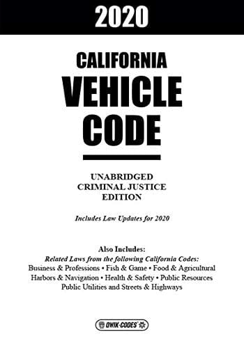 2020 California Vehicle Code Unabridged Uv20