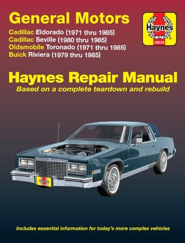 Haynes Eldorado Seville Toronado Riviera Automotive Repair Manual