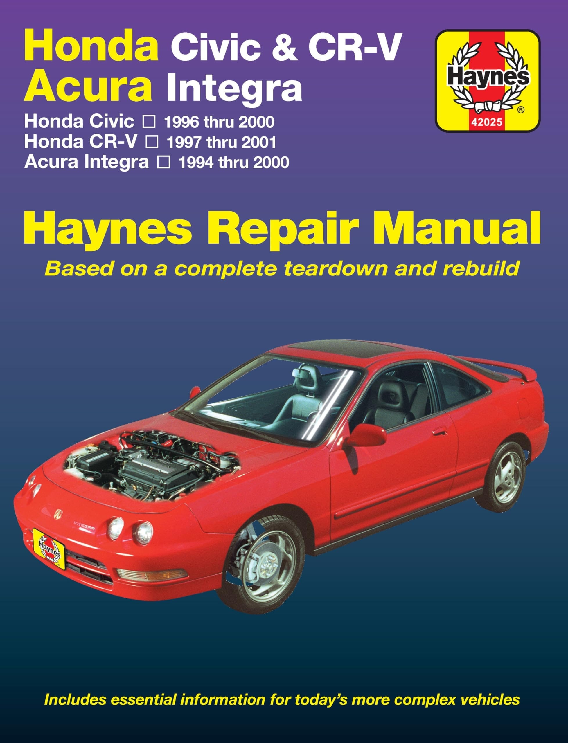 Honda Civic & CR-V - Acura Integra Honda Civic - 1996 thru 2000 - Honda CR-V - 1997-2001 - Acura Integra 1994 thru 2000