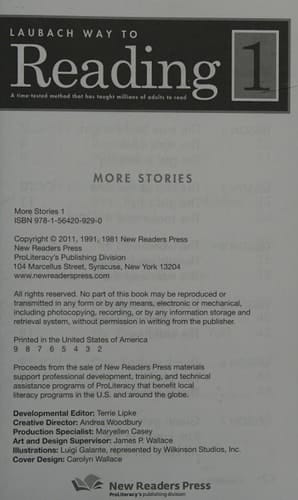 Laubach Way to Reading More Stories 1