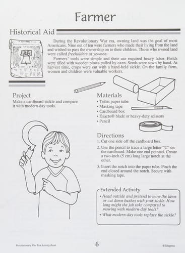 Revolutionary War Era Activity Book Arts, Crafts, Cooking and Historical AIDS