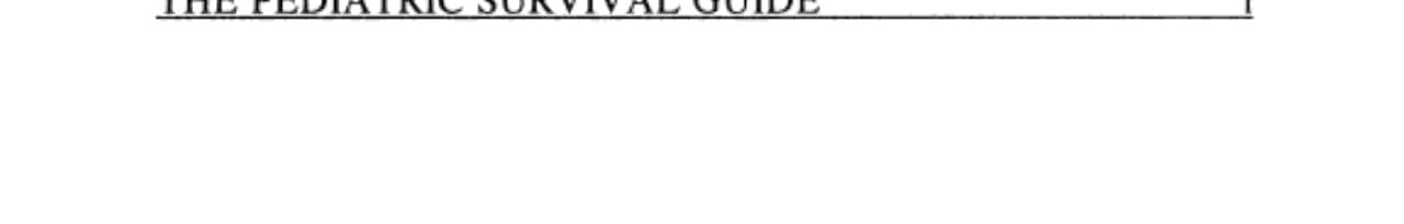 The Pediatric Nurse's Survival Guide