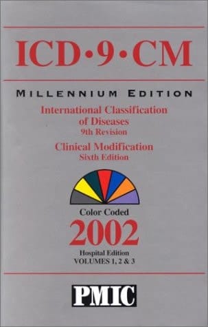 ICD-9-CM 2002 Pmic Standard, International Classification of Diseases, 9th Rev Clin Modification, Hosp Ed. Vols 1-3
