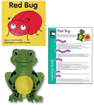 Red Bug Board Book and Felt Puppet Set
