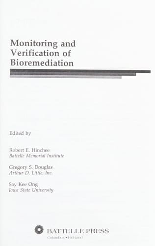 Monitoring and Verification of Bioremediation