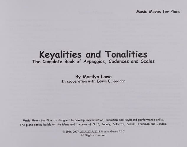 Keyalities and Tonalities The Complete Book of Arpeggios, Cadences and Scales