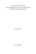 Asia-Pacific Security China's Conditional Multilateralism and Great Power Entente