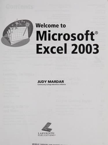 Welcome to Microsoft Excel 2003