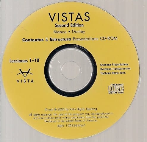 Vistas Contextos & Estructura Presentations CD- Rom (Lecciones 1-18)