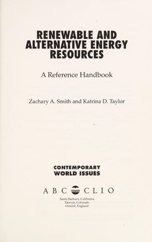 Renewable and alternative energy resources: a reference handbook