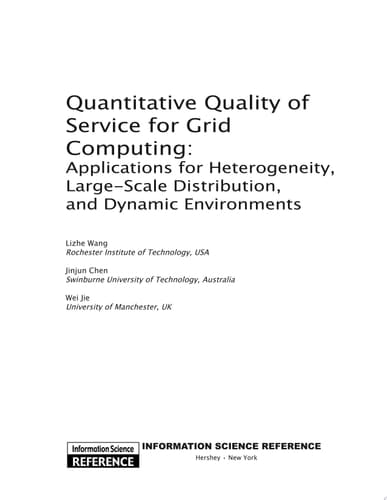 Quantitative Quality of Service for Grid Computing